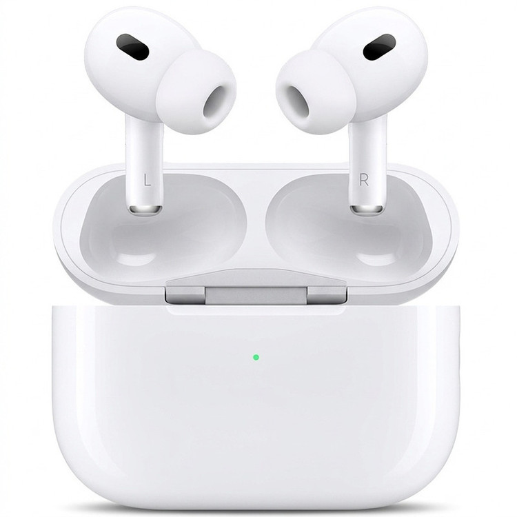 هدفون بیسیم توگوشی دوگوشی متفرقه مدل AirPod Pro 2 با نویز کنسلینگ فعال، شارژ باسیم و بیسیم، فرمان لمسی و درگاه Lightning