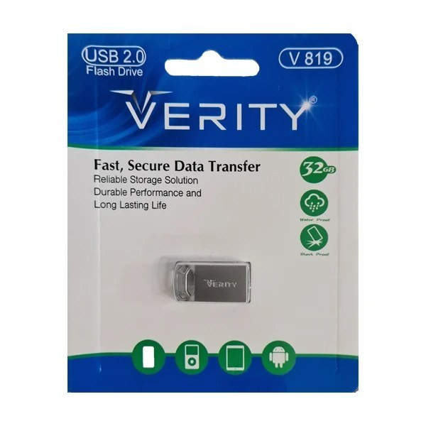 فلش مموری وریتی مدل V-819 ظرفیت 32 گیگابایت با رابط USB اصلی و اورجینال