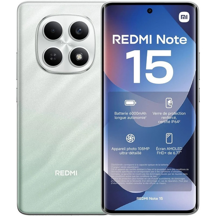 گوشی موبایل شیائومی مدل Redmi Note 15 4G دو سیم کارت ظرفیت 256 گیگابایت و رم 8 گیگابایت اصلی و اورجینال