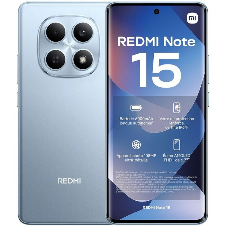 گوشی موبایل شیائومی مدل Redmi Note 15 4G دو سیم کارت ظرفیت 256 گیگابایت و رم 8 گیگابایت اصلی و اورجینال