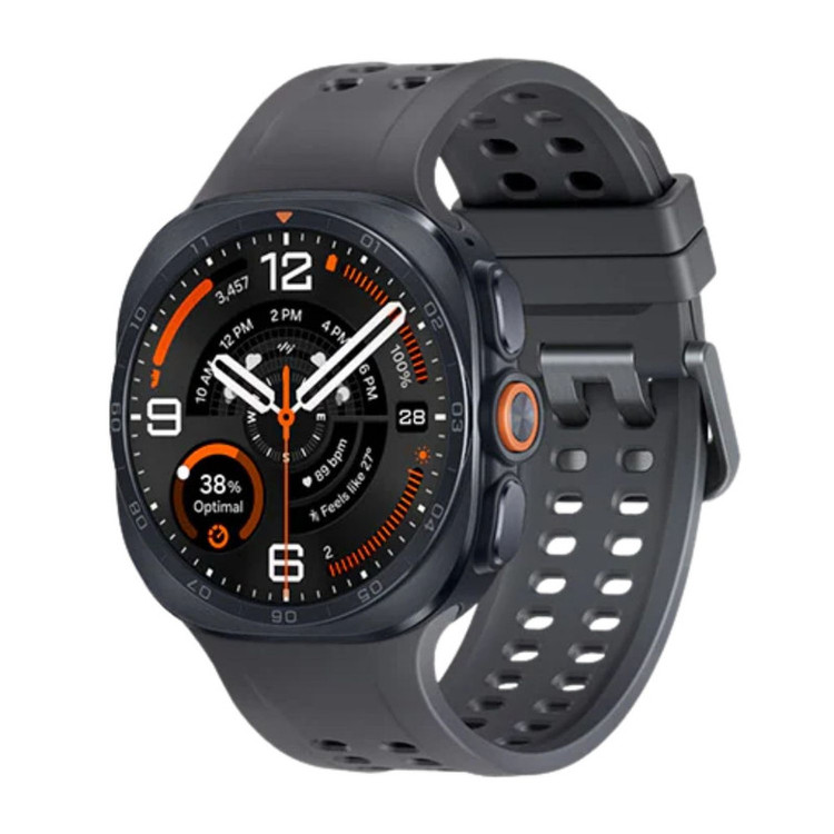 ساعت هوشمند 47 میلیمتری سامسونگ مدل Galaxy Watch Ultra 2 با بند لاستیکی، سازگار با سیستم عامل Android، به همراه بند لاستیکی اضافی