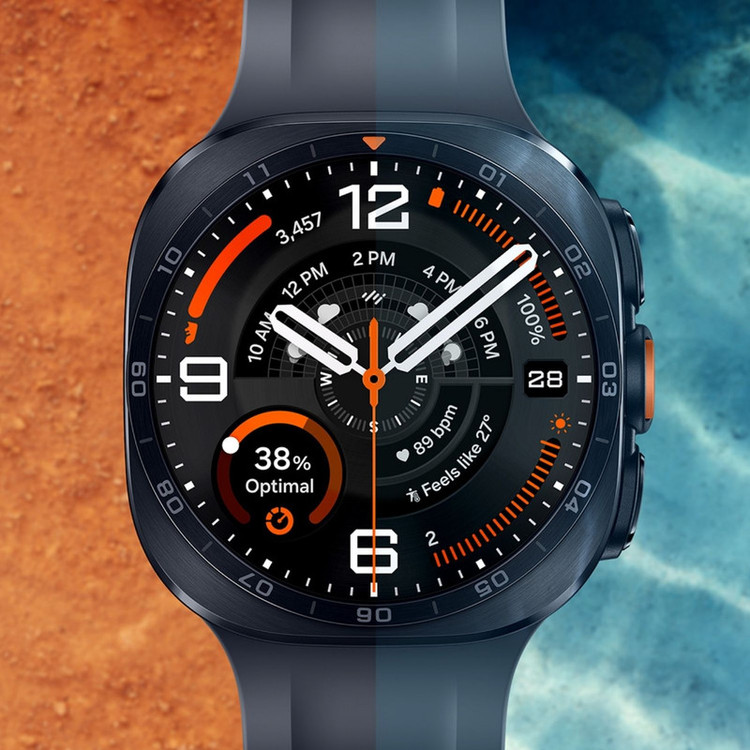 ساعت هوشمند 47 میلیمتری سامسونگ مدل Galaxy Watch Ultra 2 با بند لاستیکی، سازگار با سیستم عامل Android، به همراه بند لاستیکی اضافی