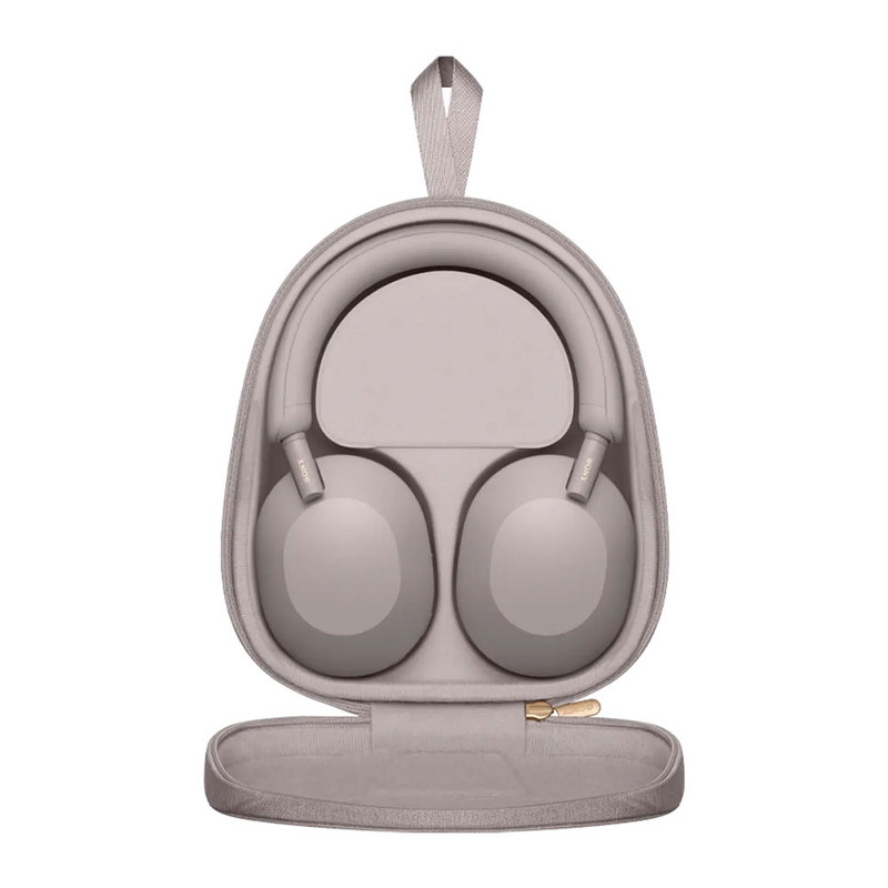هدفون بیسیم سونی مدل WH-1000XM5 با نویز کنسلینگ فعال (ANC)، درگاه شارژ USB Type-C، دارای 4 میکروفون با فناوری Beamforming، پشتیبانی از دستیار صوتی، قابلیت اتصال همزمان به دو دستگاه
