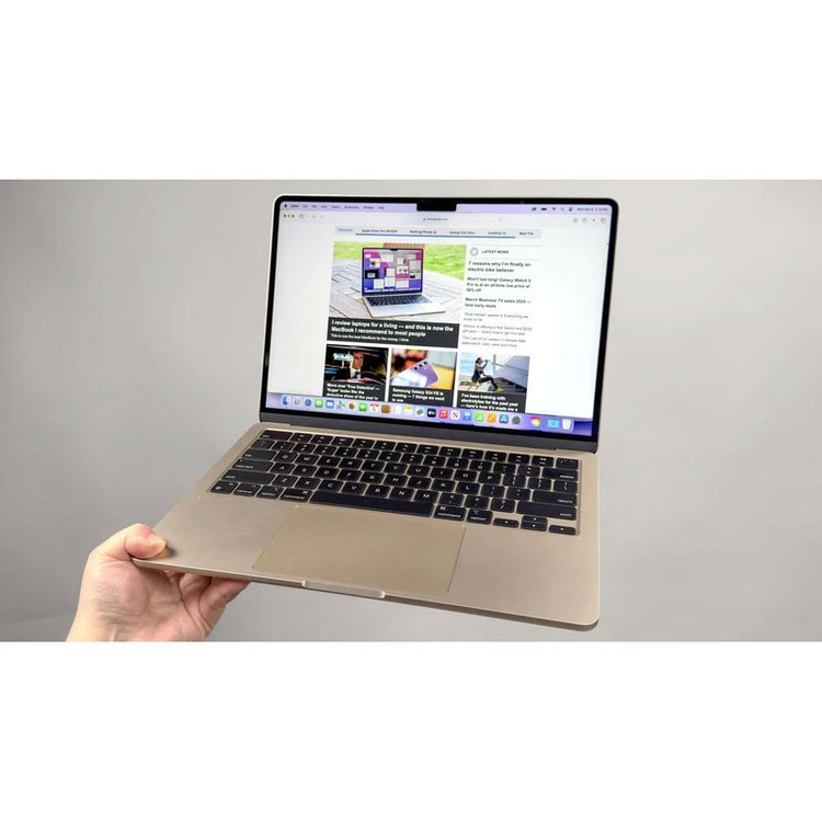 لپتاپ 13.6 اینچی اپل مدل MacBook Air MDHA4 2026 LLA با پردازنده M5 با 16 گیگابایت رم و حافظه داخلی SSD با ظرفیت 512 گیگابایت، نمایشگر Liquid Retina با وضوح 2560×1664، Wi-Fi 7، شارژدهی پخش ویدیو تا 18 ساعت و حسگر اثر انگشت Touch ID