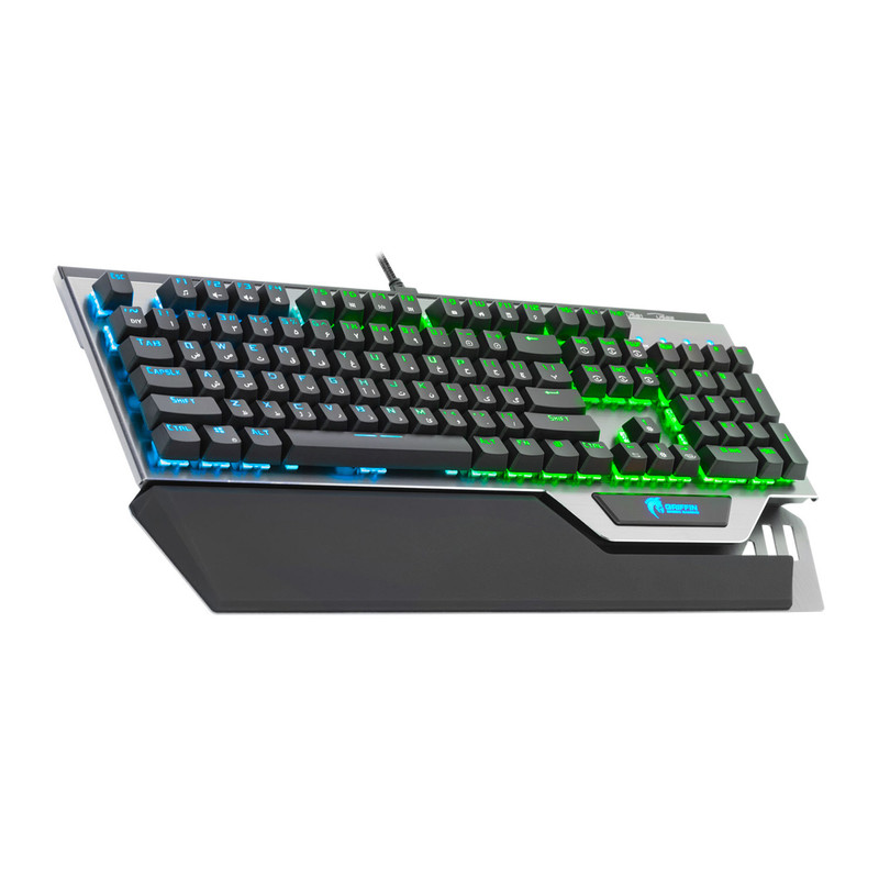 کیبورد گیمینگ گرین مدل GK803-RGB، مکانیکال سوییچ آبی، Full-Size، نورپردازی RGB
