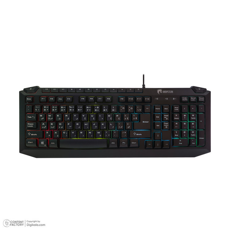 کیبورد گیمینگ گرین مدل GK701-RGB نورپردازی RGB Full-Size