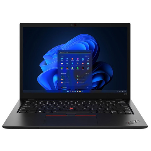 لپتاپ 13.3 اینچی لنوو مدل ThinkPad L13 Gen 3، پردازنده Core i5-1235U با رم 16 گیگابایت DDR4، حافظه داخلی SSD با ظرفیت 256 گیگابایت، نمایشگر IPS level با وضوح WUXGA و روکش مات، وبکم HD با درپوش لنز و سیستمعامل Windows 11