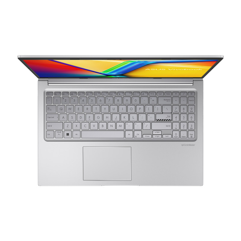 لپتاپ 15.6 اینچی ایسوس مدل Vivobook 15 X1504VA-NJ379، با پردازنده Core i7-1355U، رم 12 گیگابایت DDR4، حافظه SSD با ظرفیت 512 گیگابایت، صفحهنمایش مات Full HD، وبکم HD با شاتر حریم خصوصی و پشتیبانی از Wi-Fi 6