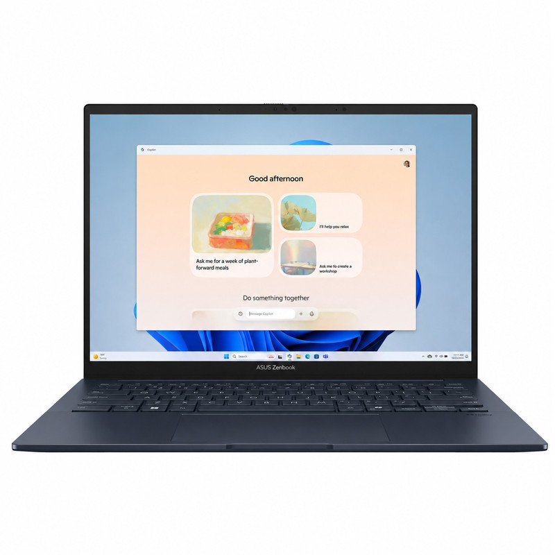 لپ تاپ 14 اینچی ایسوس مدل Zenbook 14 UM3405GA-Ryzen AI 9 465-16GB LPDDR5X-1TB SSD-Touch-Backlit-W - کاستوم شده