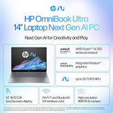 لپتاپ 14 اچ پی مدل OmniBook Ultra 14 fd0002na-Ryzen AI 9 365-32GB LPDDR5X-512GB SSD-Touch-2.2K-Backlit - کاستوم شده