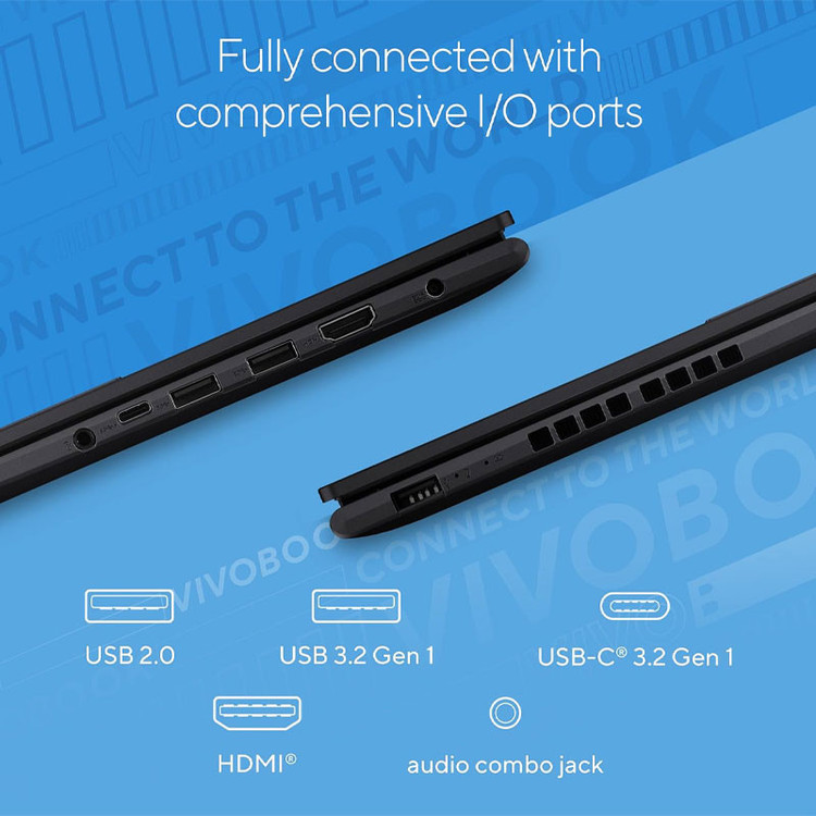 لپ تاپ 16 اینچی ایسوس مدل Vivobook 16 F1605VA-WS74-i7 1355U-40GB DDR4 3200MHz-1TB SSD-IPS-W - کاستوم شده