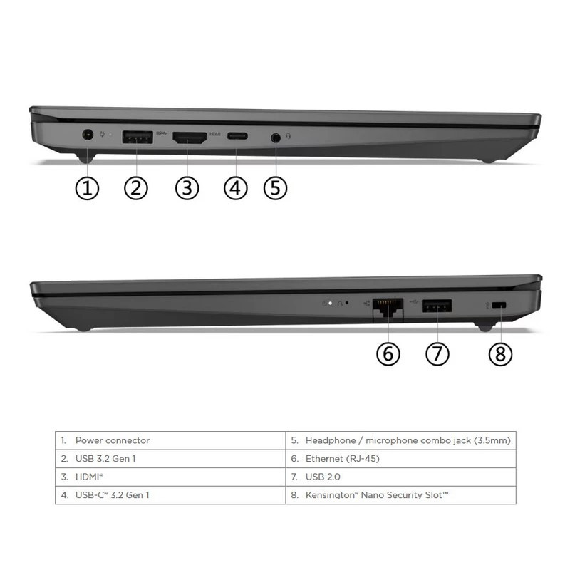 لپتاپ 15.6 اینچی لنوو مدل V15 G4 IRU-i3 1315U-8GB DDR4 3200MHz-1TB SSD-TN - کاستوم شده