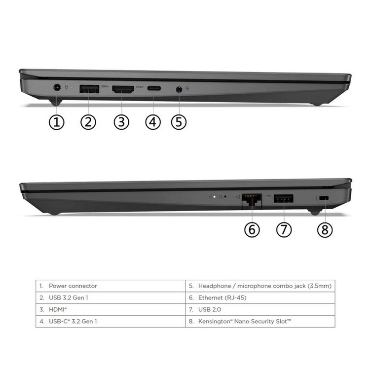 لپتاپ 15.6 اینچی لنوو مدل V15 G4 IRU-i3 1315U-8GB DDR4 3200MHz-1TB SSD-TN - کاستوم شده