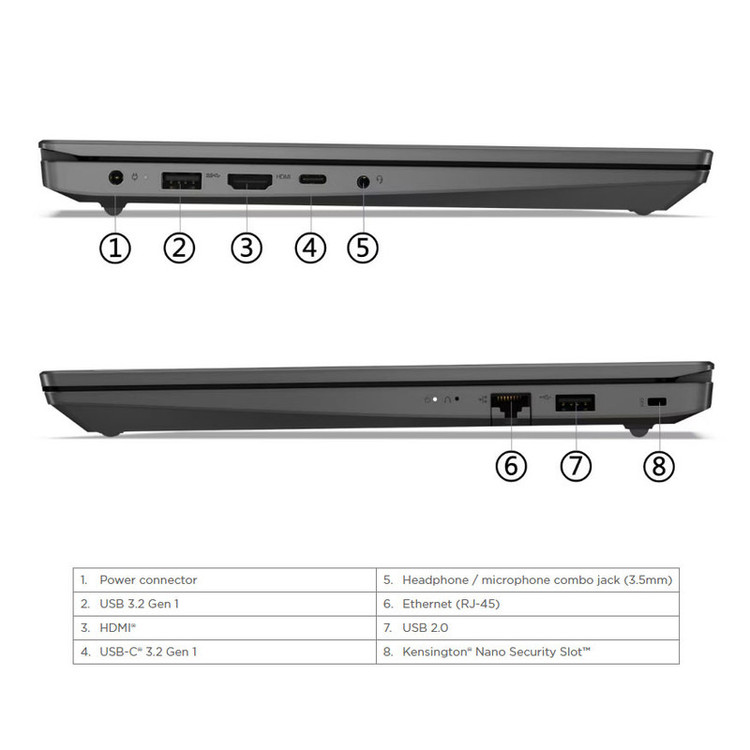 لپ تاپ 15.6 اینچی لنوو مدل V15 G4 IRU-i7 13620H-16GB DDR4 3200MHz-512GB SSD-TN-W
