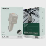 شارژر فندکی 60W گرین لاین مدل Dual Volt GNDVC12CC